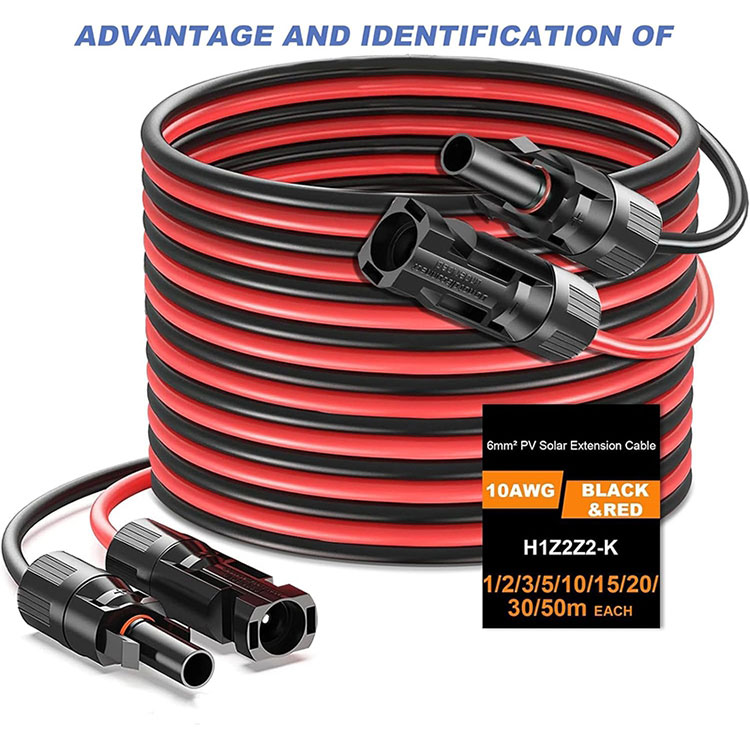50 Feet 10AWG Extension Cord foar Ground Mounted PV System